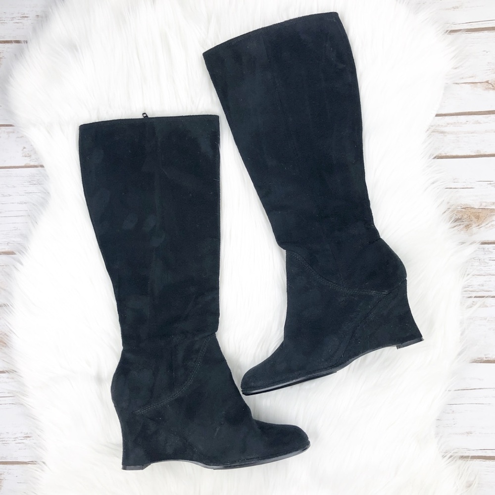 Black Suede Boots - Picture 1 of 8